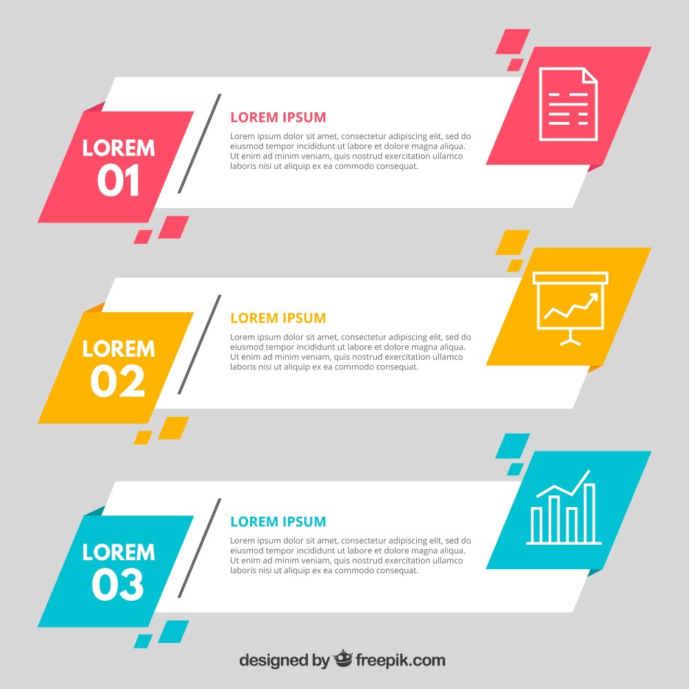 Various geometric infographic banners
