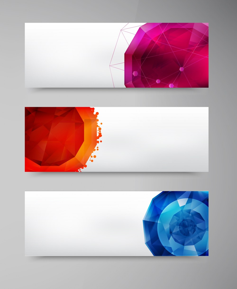Vector abstract gem and blue ice