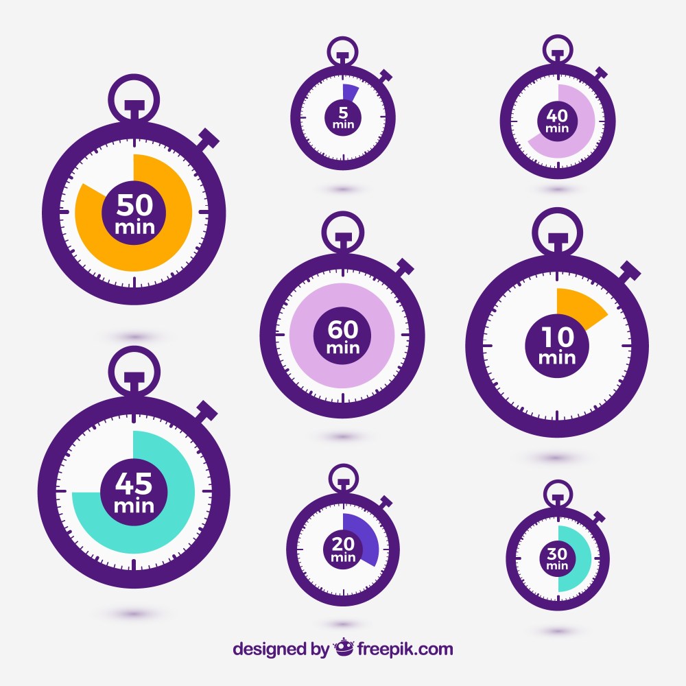 Vector stopwatch icons set