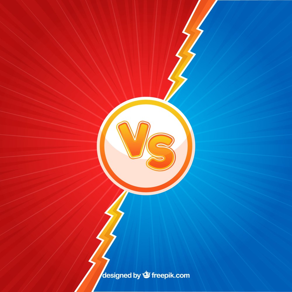 Versus background with lightning bolt