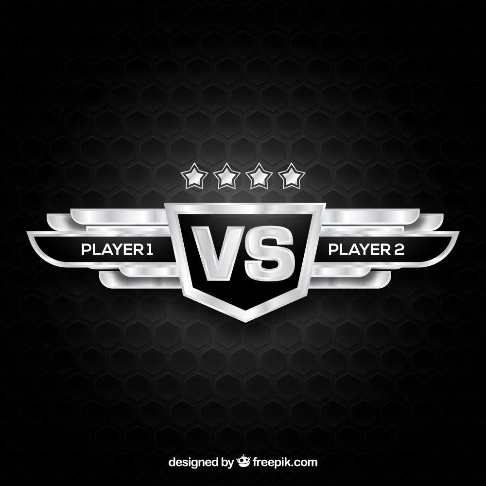 Versus background with metallic style