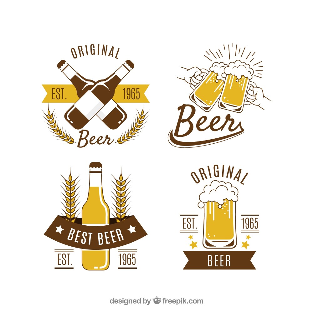 Vintage beer logo collection