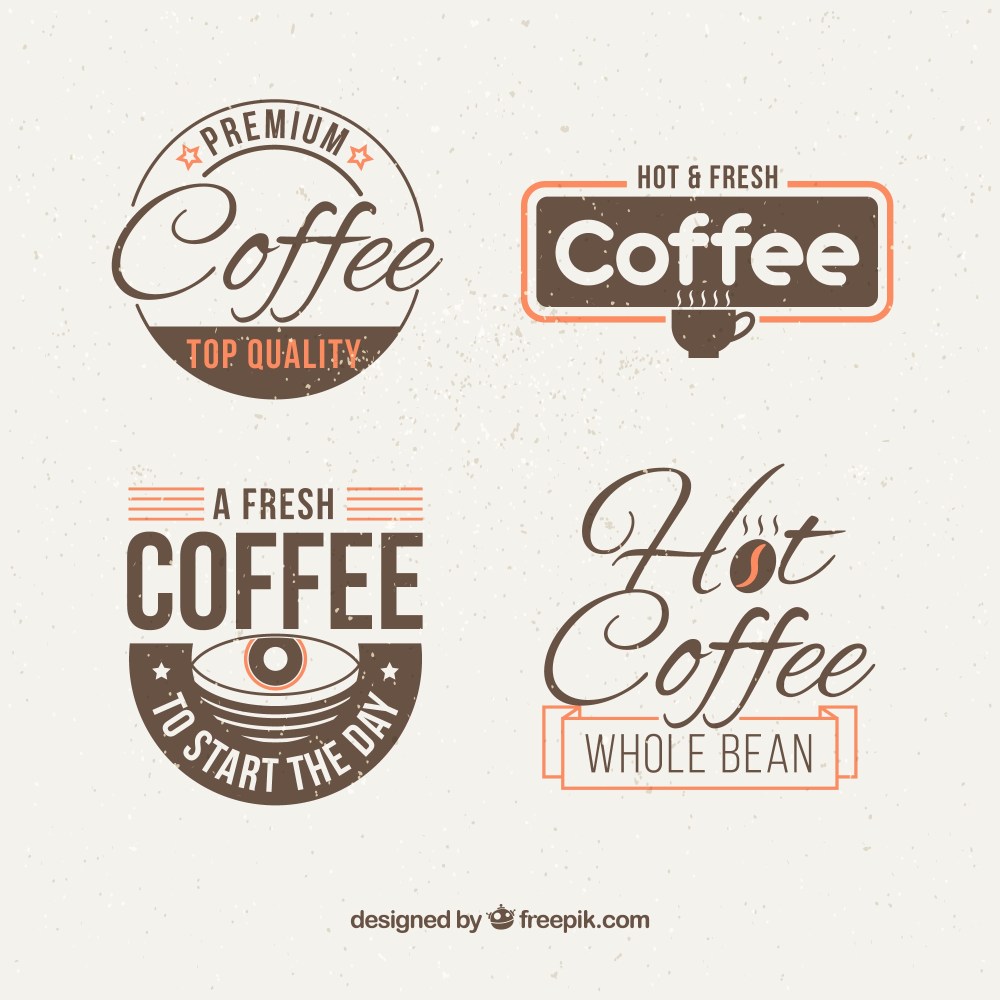Vintage cafe stickers 