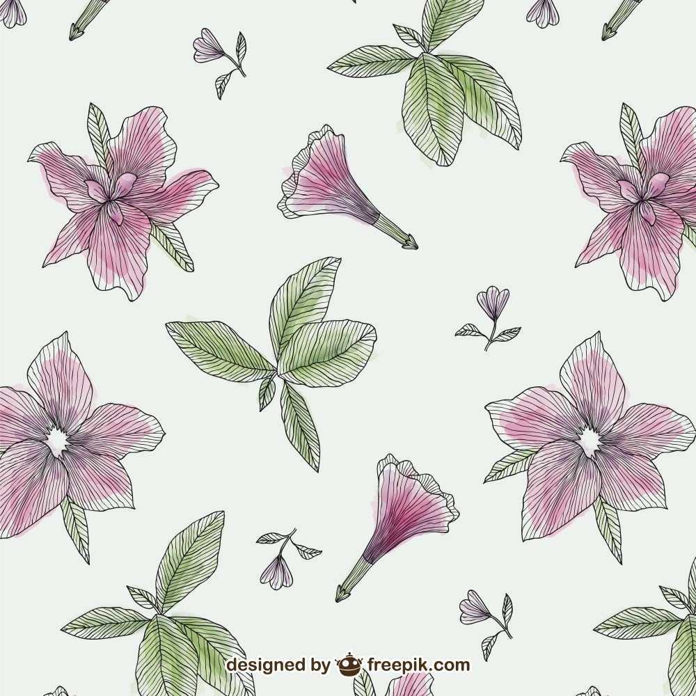 Vintage flowers pattern