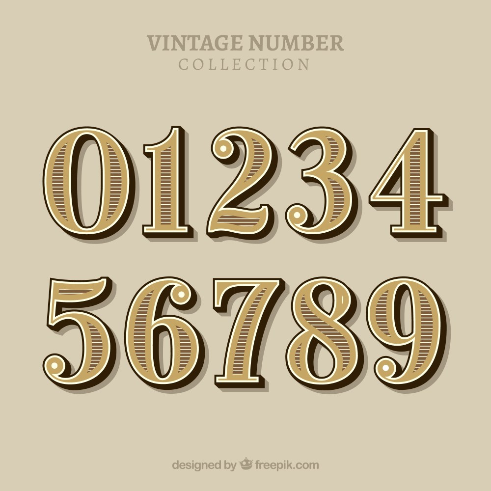 Vintage number collection