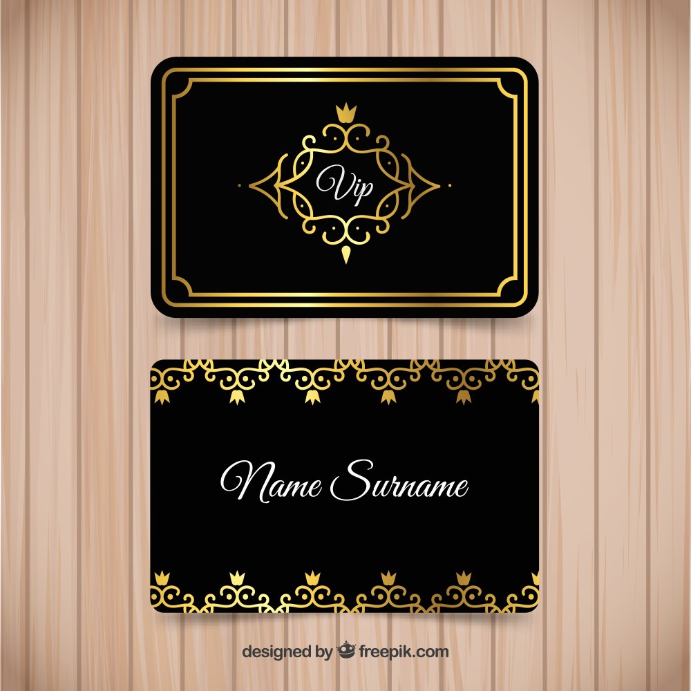Vintage pack of golden vip cards
