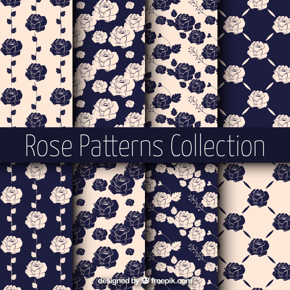 Vintage patterns of roses