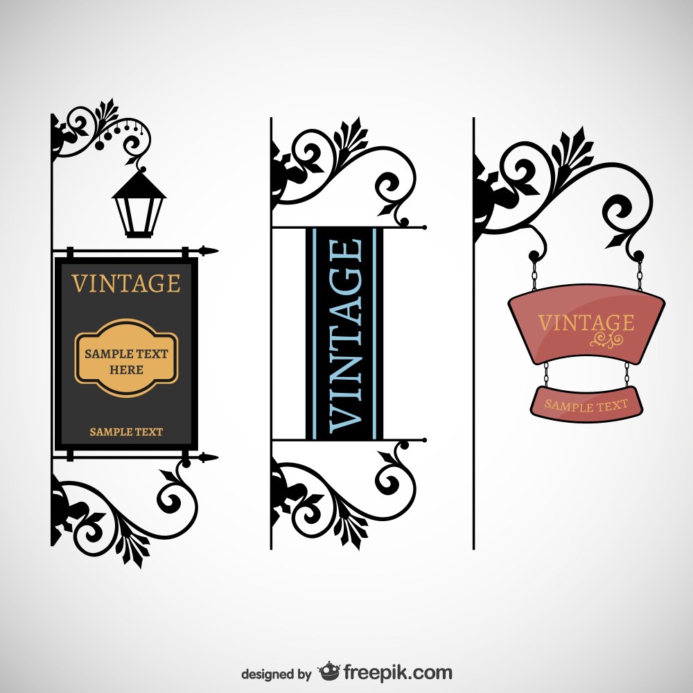 Vintage signboards