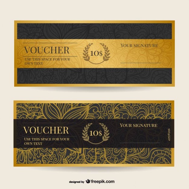 Vintage voucher template