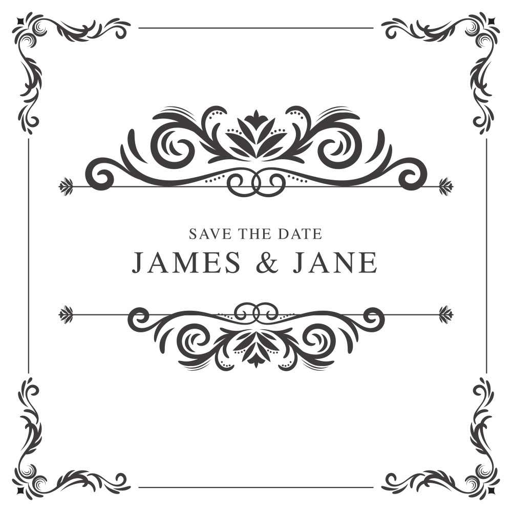 Vintage wedding frame