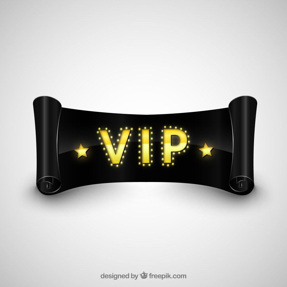VIP black ribbon