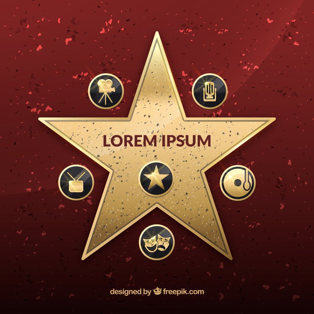 Walk of fame star background