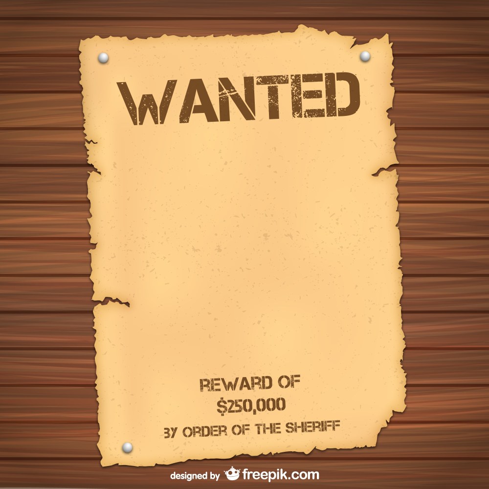 Wanted poster template