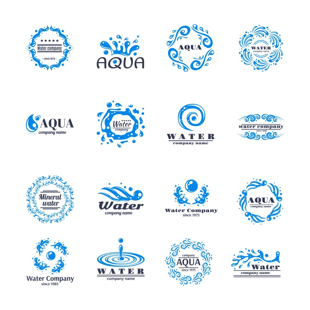 Water logo set