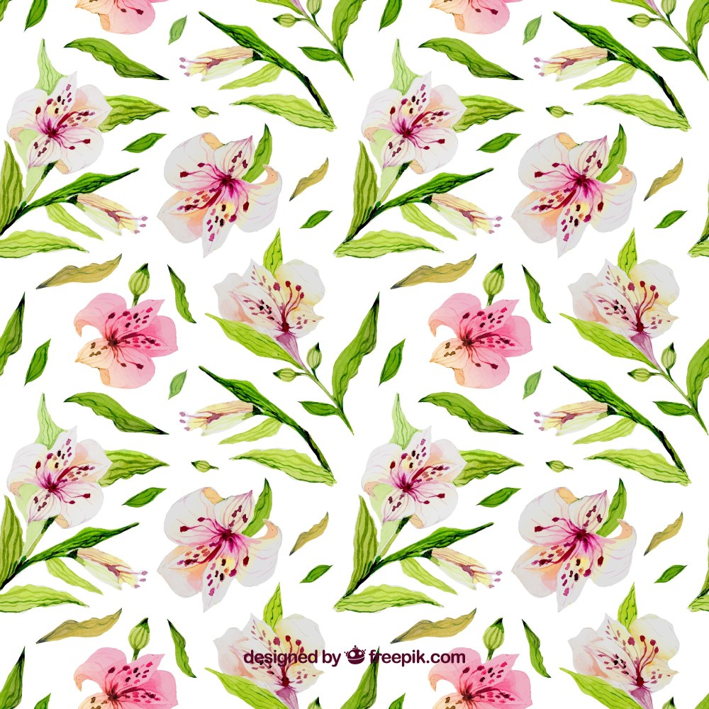 Watercolor floral pattern