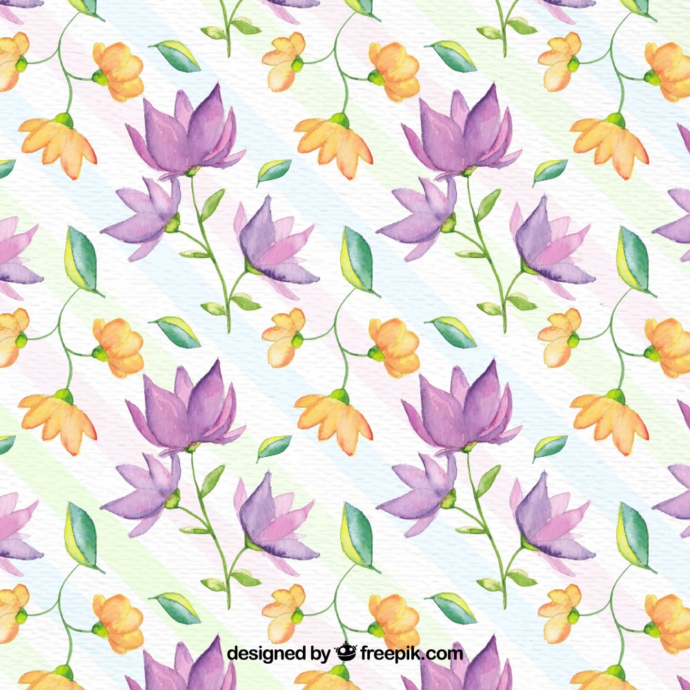 Watercolor flower background