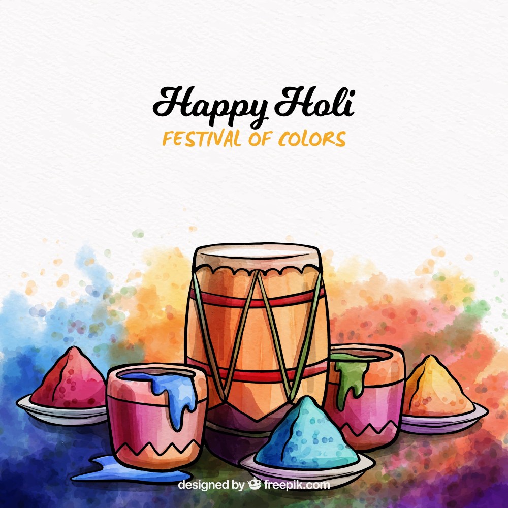 Watercolor holi background