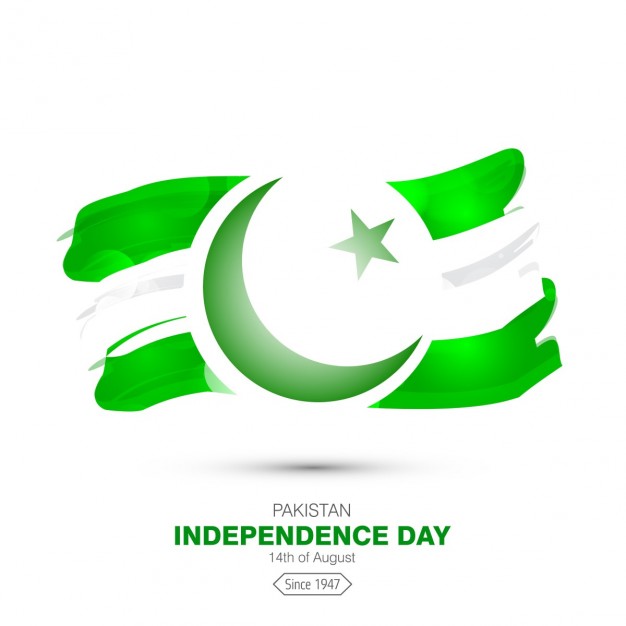 Watercolor pakistan flag background