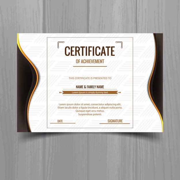 Wavy certificate template