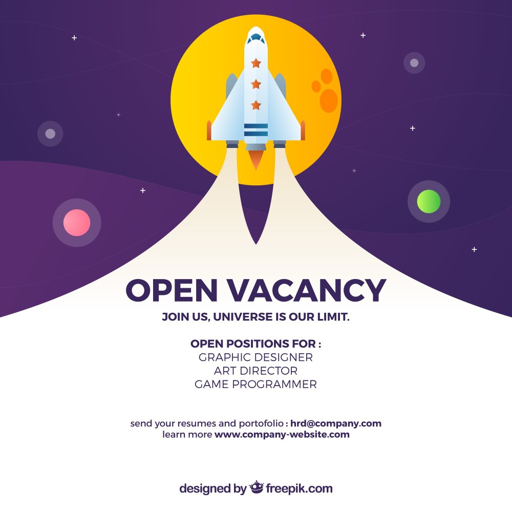 We are hiring banner composition