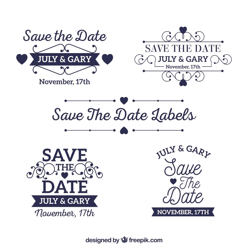 Wedding label set