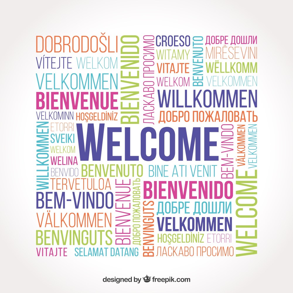 Welcome pattern in different languages