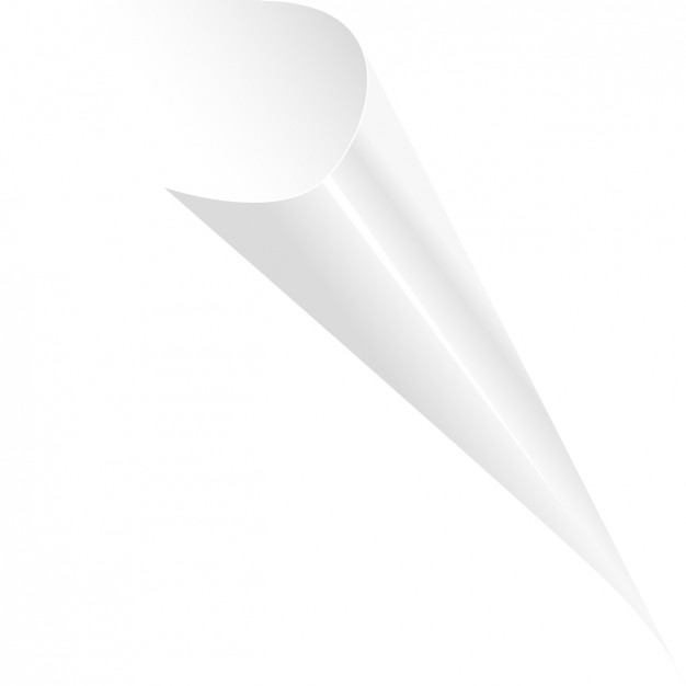 White curled page