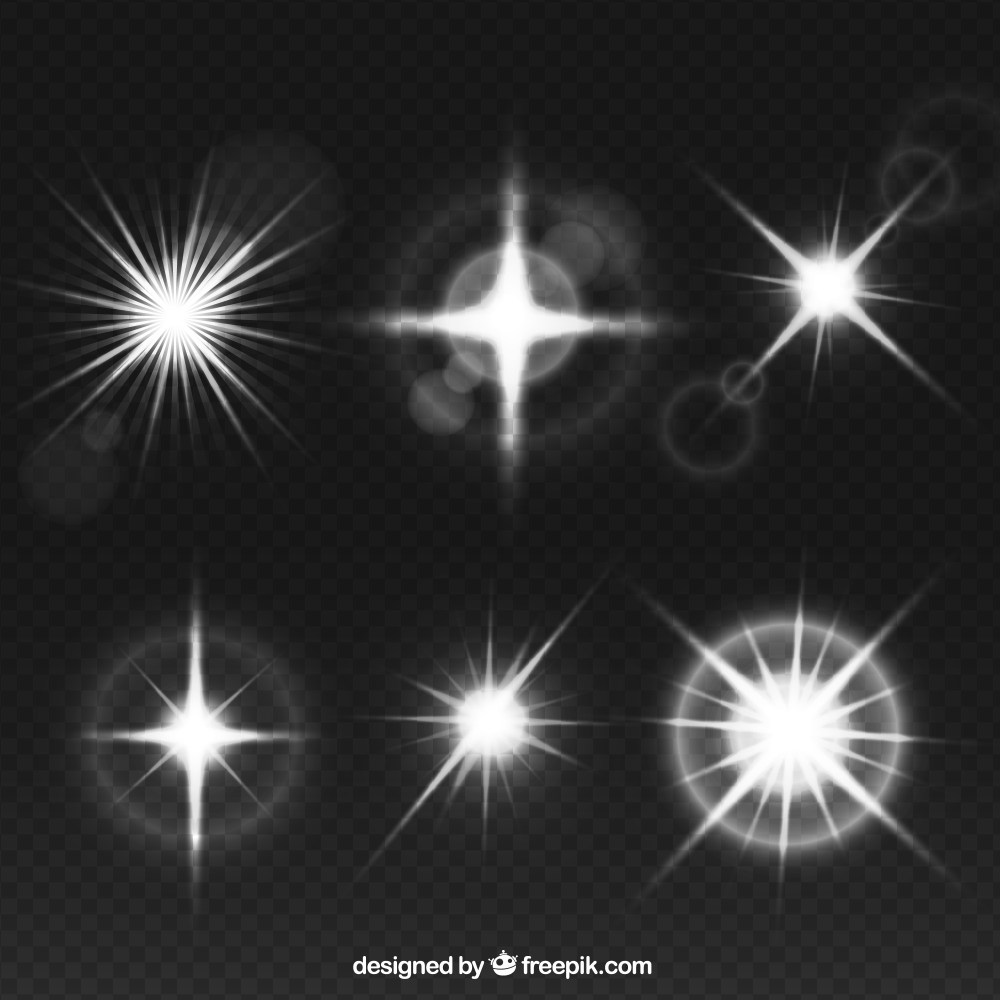 White lens flare collection 