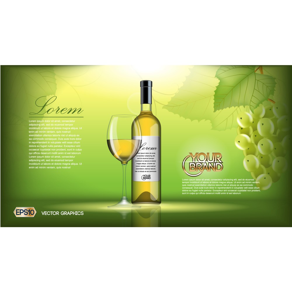 Wine brochure template