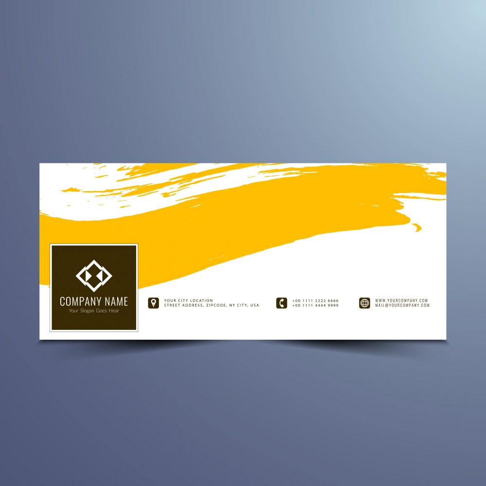Yellow banner design for facebook timeline