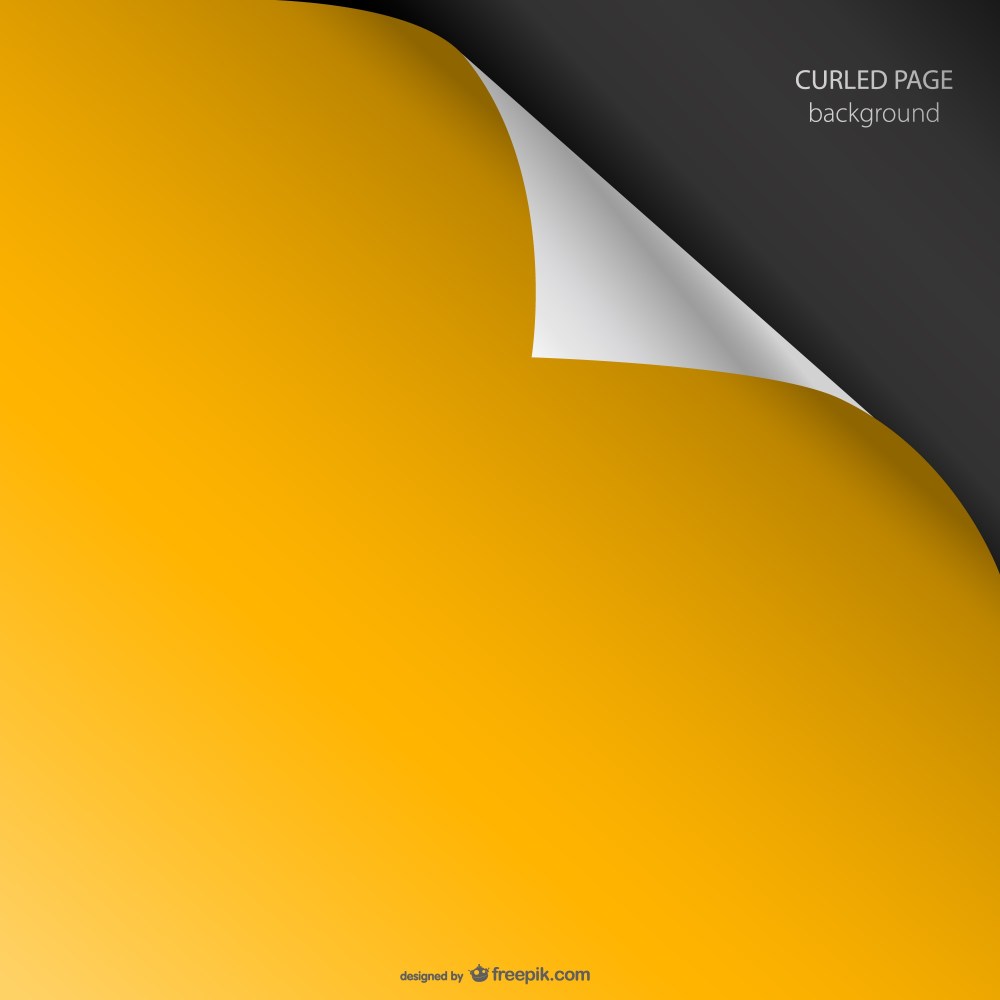 Yellow curled page
