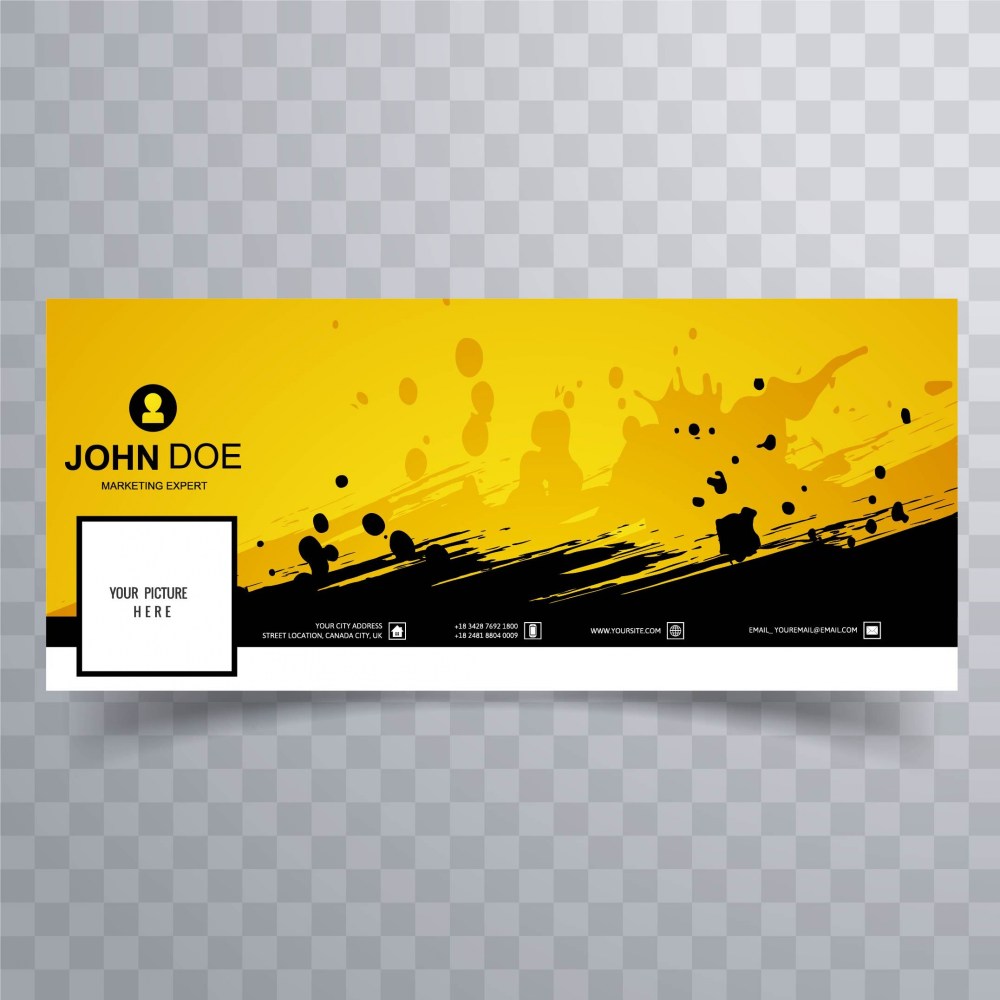 Yellow facebook banner for timeline