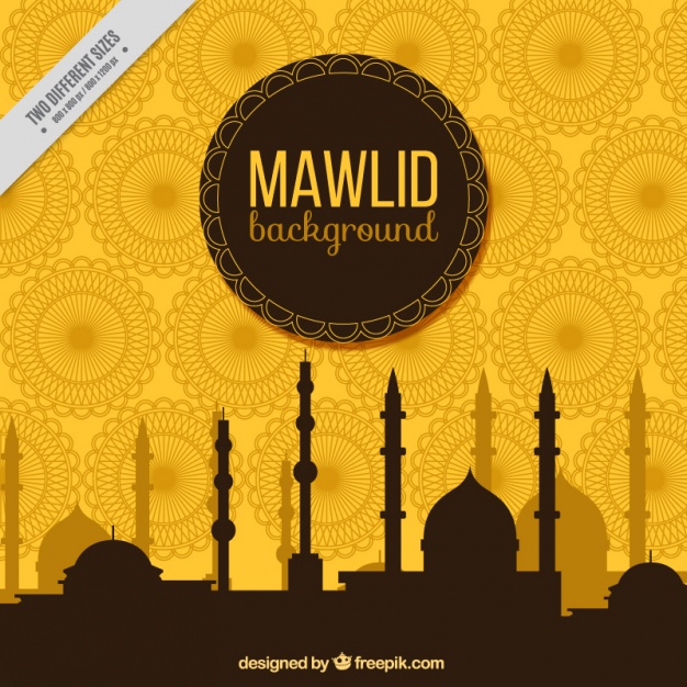 Yellow mawlid background
