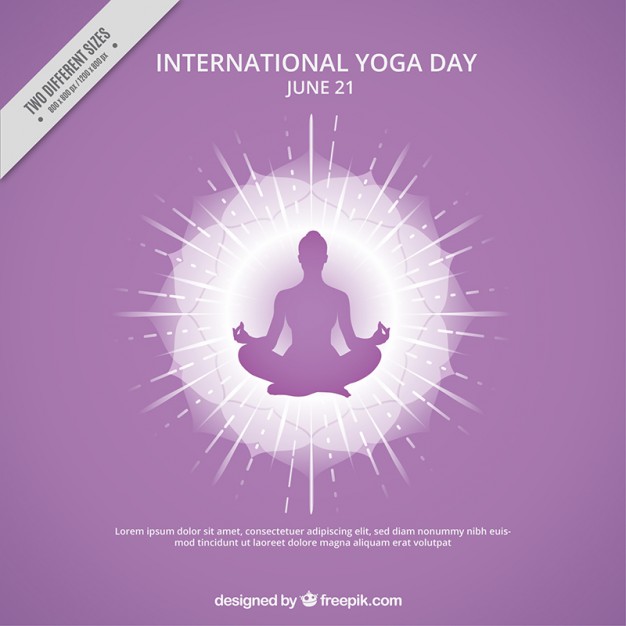 Yoga silhouette background