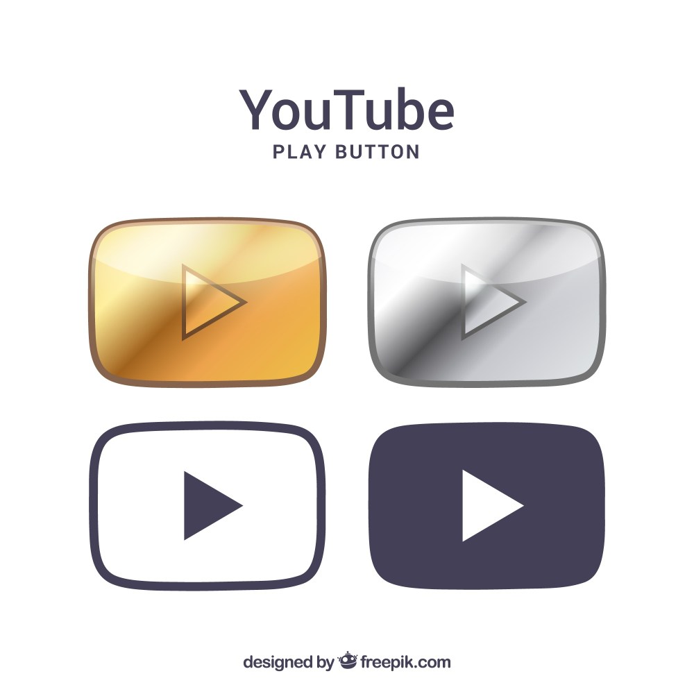 Youtube logo collection with flat design