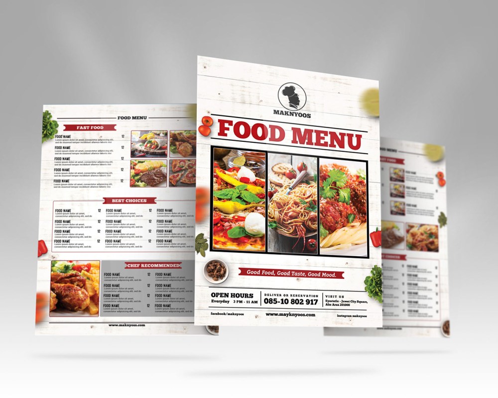 Free Download Food Menu Template