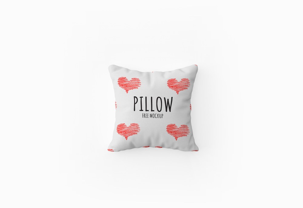 Top View Pillow Free Mockup