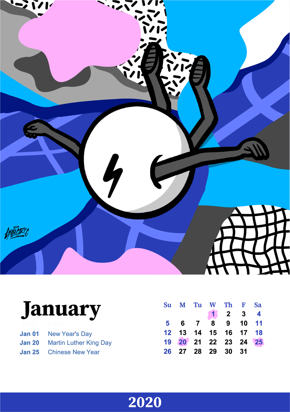 FREE DOWNLOAD CALENDAR 2020 EYELECTRIC