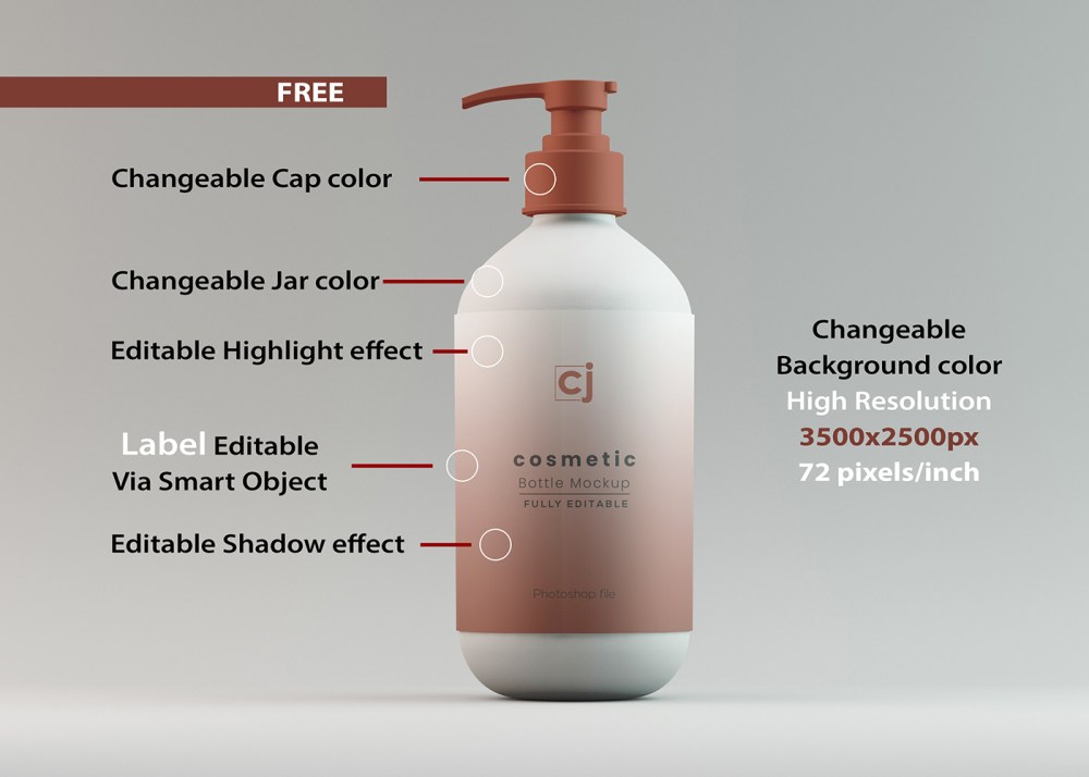 09_Free Cosmetic Bottle Mockup