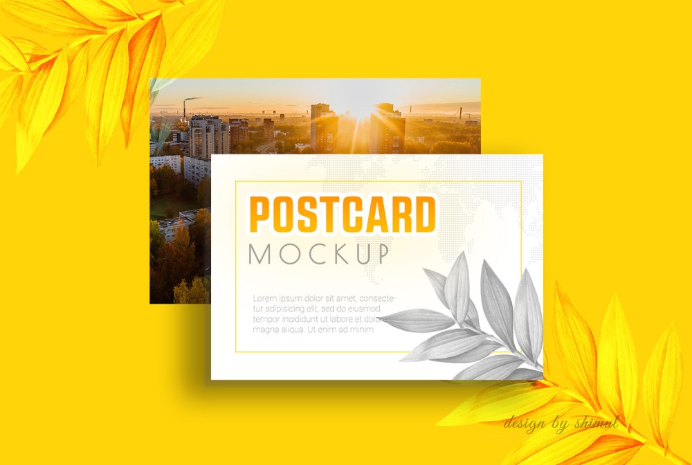 Premium Quality Postcard Mockup