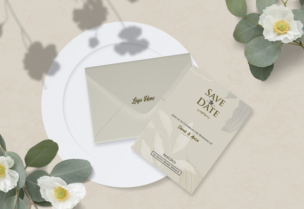 Envelope & Card Free Mockup