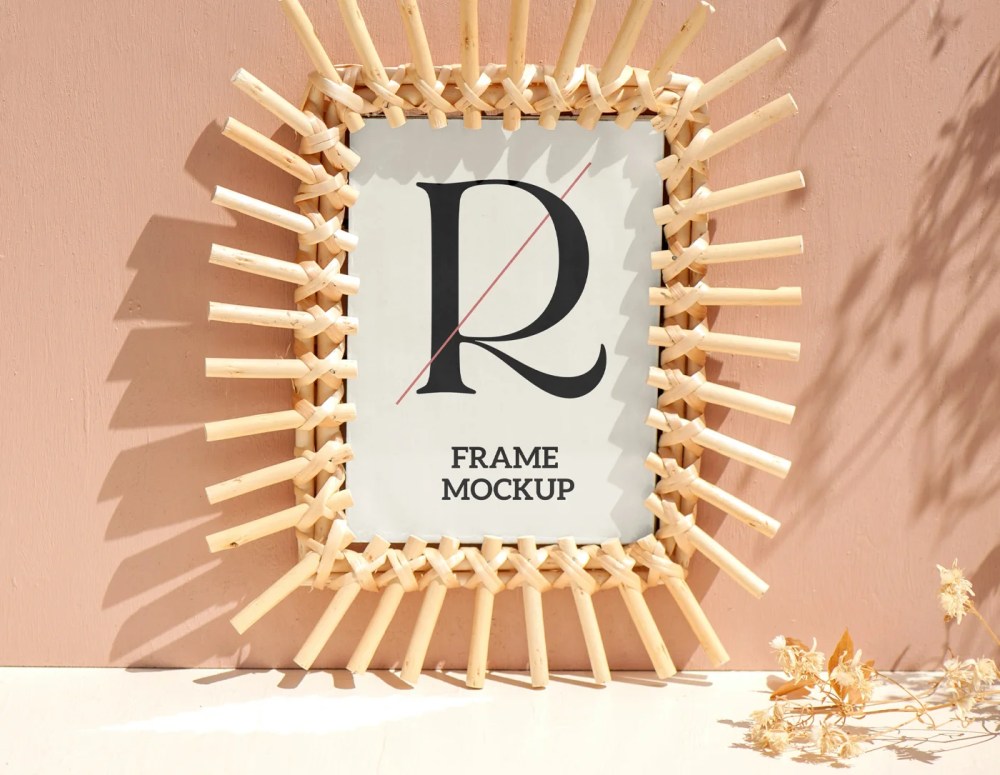 Bamboo Frame Mockup — Mr.Mockup | Graphic Design Freebies
