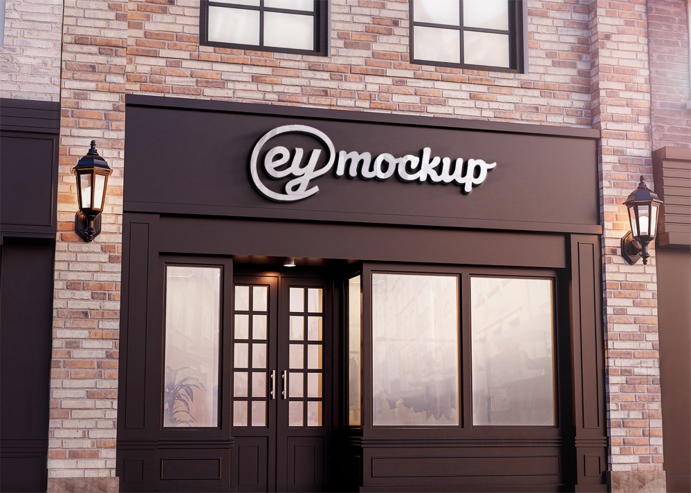 Shop Logo Mockup | eyMockup