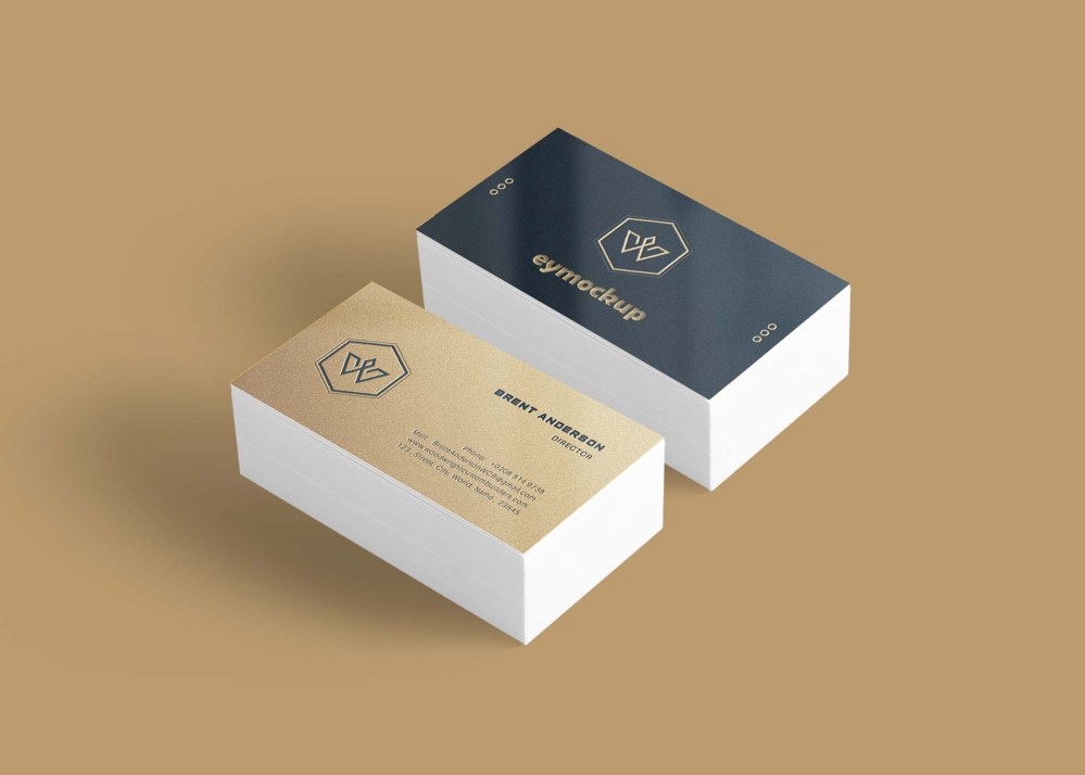 Free Bunch Business Card Mockup | eyMockup