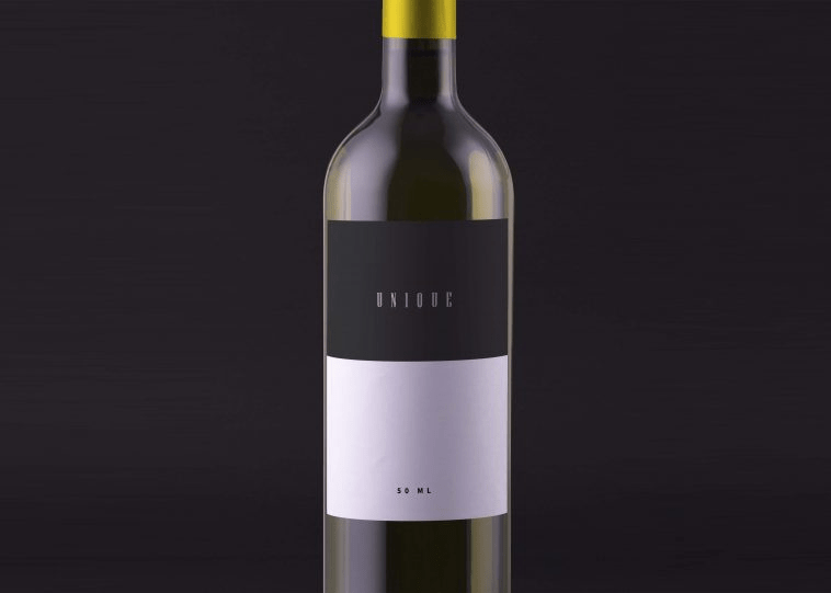 Rose Wine Bottle Mockup | eyMockup
