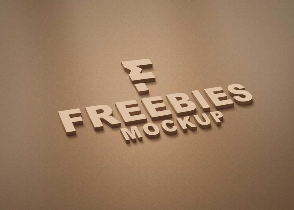 Freebies 3D Superhero Logo Mockup PSD - Freebies Mockup