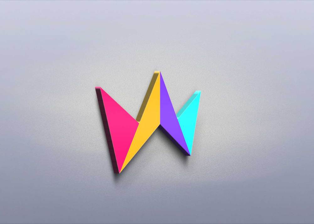 Floating 3D Logo Mockup - Freebies Mockup