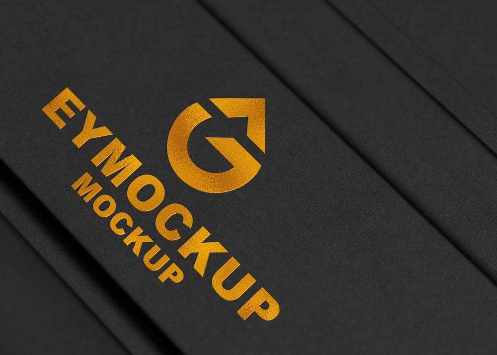 Free Gold 3D Logo Mockup - Freebies Mockup