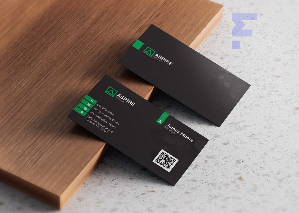 3D Visiting Card Design PSD - Freebies Mockup