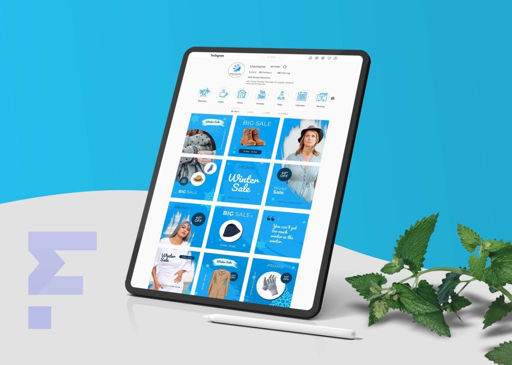 Instagram Tablet Mockup - Freebies Mockup